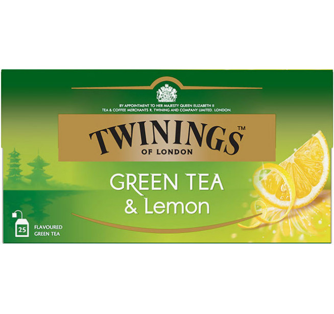 Ceai Twinings Verde cu aroma de Lamaie 25 Pliculete